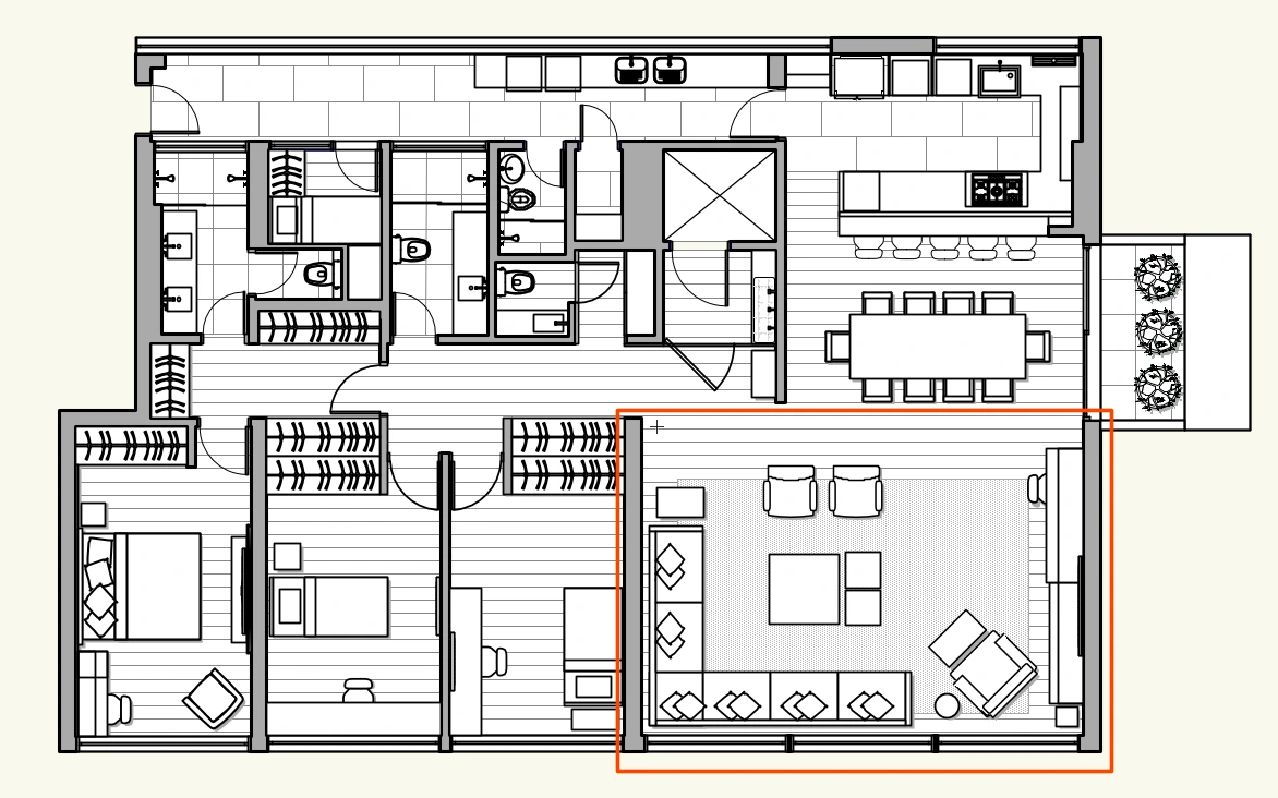Planta baixa — Apartamento Higienópolis I