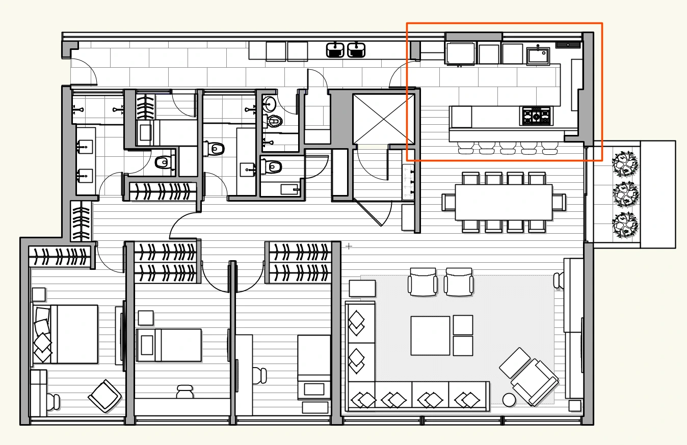 Planta baixa — Apartamento Higienópolis II