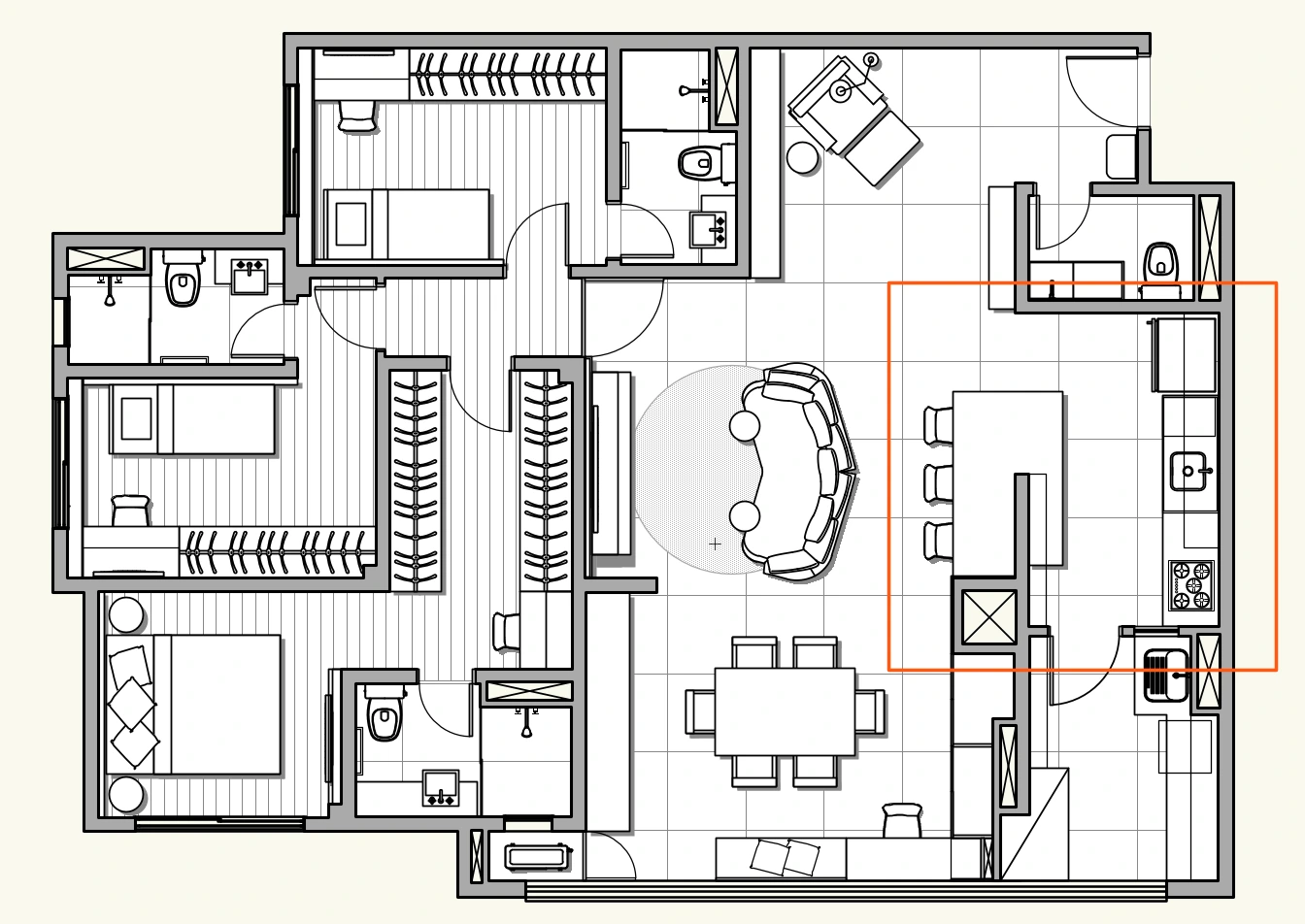 Planta baixa — Apartamento Ipiranga