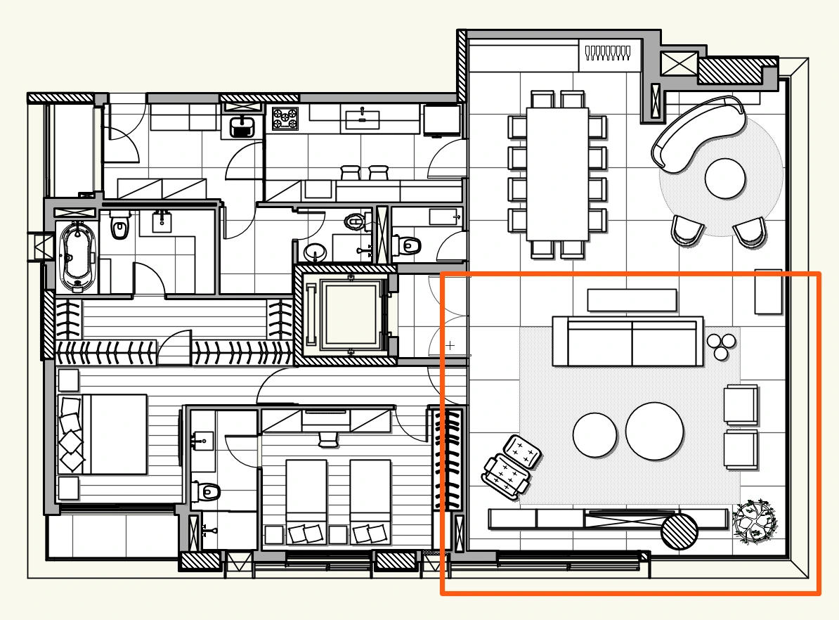 Planta baixa — Apartamento Parque Ibirapuera II