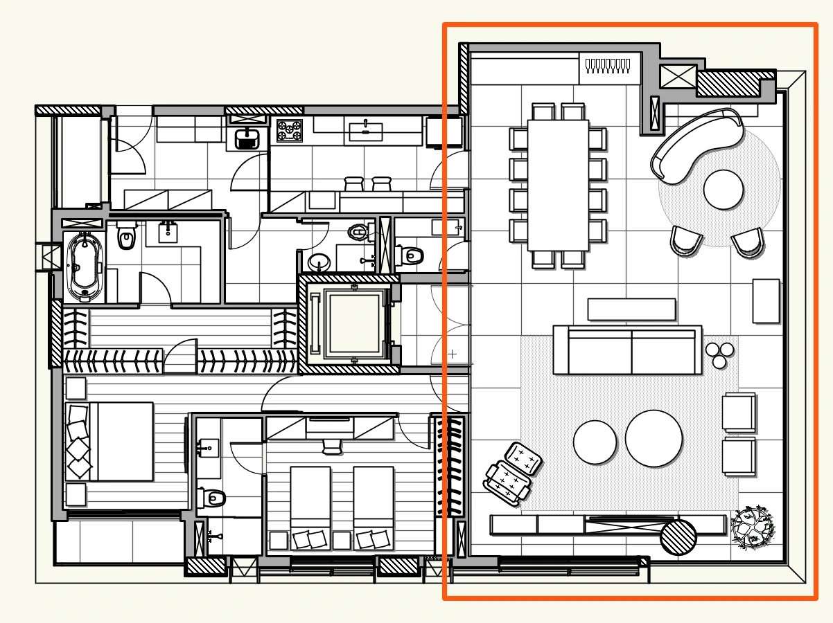 Planta baixa — Apartamento Parque Ibirapuera